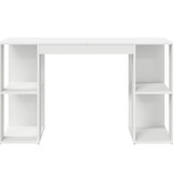 VidaXL Wit Computerbureau Wit Spaanplaat Middelgroot Opslag