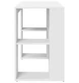 VidaXL Wit Computerbureau Wit Spaanplaat Middelgroot Opslag