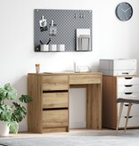 VidaXL Bruin Schrijfbureau Artisan eiken Bewerkt hout Compact Opslag