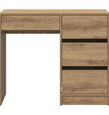 VidaXL Bruin Schrijfbureau Artisan eiken Bewerkt hout Compact Opslag