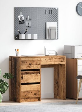 VidaXL Oude Houten Schrijfbureau Oude Hout Bewerkt Hout Gemiddeld