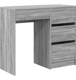 VidaXL Grijs Schrijfbureau Grijs Sonoma Bewerkt Hout Middelgroot Opslag