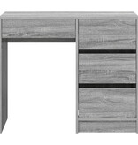 VidaXL Grijs Schrijfbureau Grijs Sonoma Bewerkt Hout Middelgroot Opslag