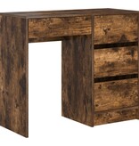 VidaXL Bruin Schrijfbureau Gerookt Eiken Bewerkt Hout Middelgroot