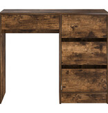 VidaXL Bruin Schrijfbureau Gerookt Eiken Bewerkt Hout Middelgroot