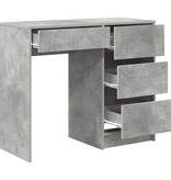 VidaXL Grijs Schrijfbureau Betonnen grijs Beton Standaard Opslag