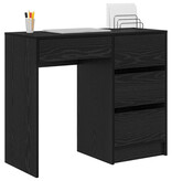 VidaXL Zwart Eiken Schrijfbureau Zwart eiken Spaanplaat, laminaat Compact