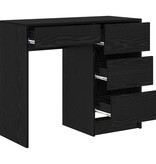 VidaXL Zwart Eiken Schrijfbureau Zwart eiken Spaanplaat, laminaat Compact