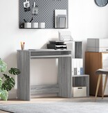 VidaXL Grijs Computerbureau Grijs Sonoma Structuurhout Middelgroot