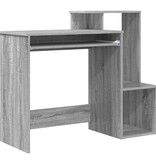 VidaXL Grijs Computerbureau Grijs Sonoma Structuurhout Middelgroot