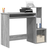 VidaXL Grijs Computerbureau Grijs Sonoma Structuurhout Middelgroot