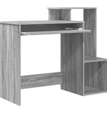 VidaXL Grijs Computerbureau Grijs Sonoma Structuurhout Middelgroot