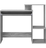 VidaXL Grijs Computerbureau Grijs Sonoma Structuurhout Middelgroot