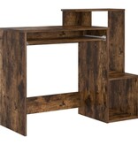 VidaXL Gerookt Eiken Computerbureau Gerookt eiken Geperst hout Standaard