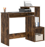 VidaXL Gerookt Eiken Computerbureau Gerookt eiken Geperst hout Standaard