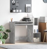 VidaXL Grijs Computerbureau Beton grijs Spaanplaat met betonlook