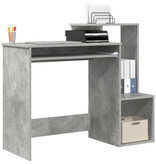 VidaXL Grijs Computerbureau Beton grijs Spaanplaat met betonlook