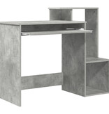 VidaXL Grijs Computerbureau Beton grijs Spaanplaat met betonlook