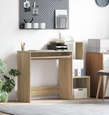 VidaXL Sonoma Eiken Computer Bureau Sonoma eiken MDF met eikenfineer