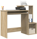 VidaXL Sonoma Eiken Computer Bureau Sonoma eiken MDF met eikenfineer