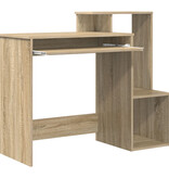 VidaXL Sonoma Eiken Computer Bureau Sonoma eiken MDF met eikenfineer
