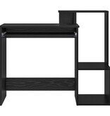 VidaXL Zwart Eiken Computerbureau Zwart Eiken Bewerkt hout, MDF Gemiddeld