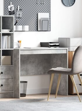 VidaXL Computerbureau Beton Grijs MDF-Plank 90 x 50 x 76 cm