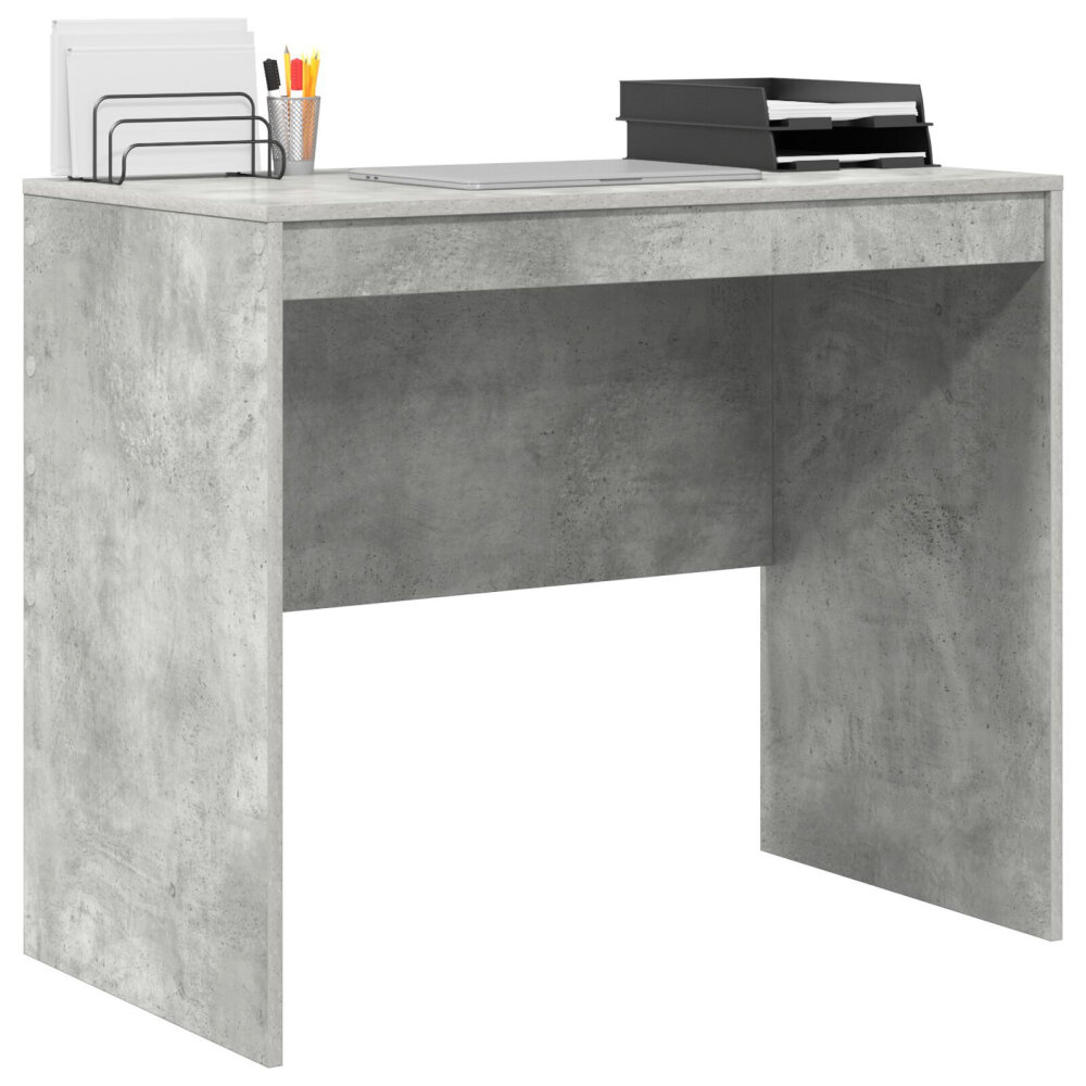 VidaXL Computerbureau Beton Grijs MDF-Plank 90 x 50 x 76 cm
