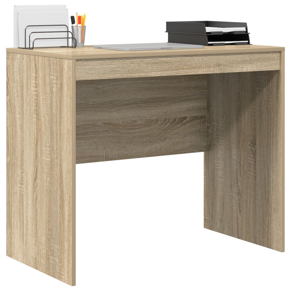 VidaXL Schrijf Bureau Sonoma eiken Spaanplaat 90 x 50 x 76 cm Eenvoudig