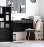 VidaXL Zwart Eiken Schrijfbureau Zwart Eiken Spaanplaat 90 x 50 x 76 cm