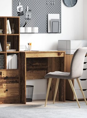 VidaXL Schrijftafel Oud hout MDF 70 x 50 x 76 cm Eenvoudig