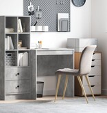 VidaXL Schrijfbureau Beton grijs MDF met betonlook 70 x 50 x 76 cm