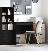 VidaXL Schrijfbureau Zwart eiken Bewerkt hout 70 x 50 x 76 cm Duurzaam