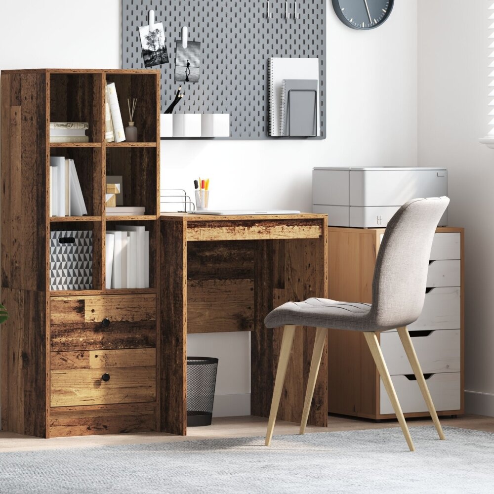 VidaXL Rustiek Schrijfbureau Oude Hout Bewerkt Hout 60 x 50 x 76 cm