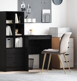 VidaXL Schrijfbureau Zwart eiken Bewerkt hout 60 x 50 x 76 cm