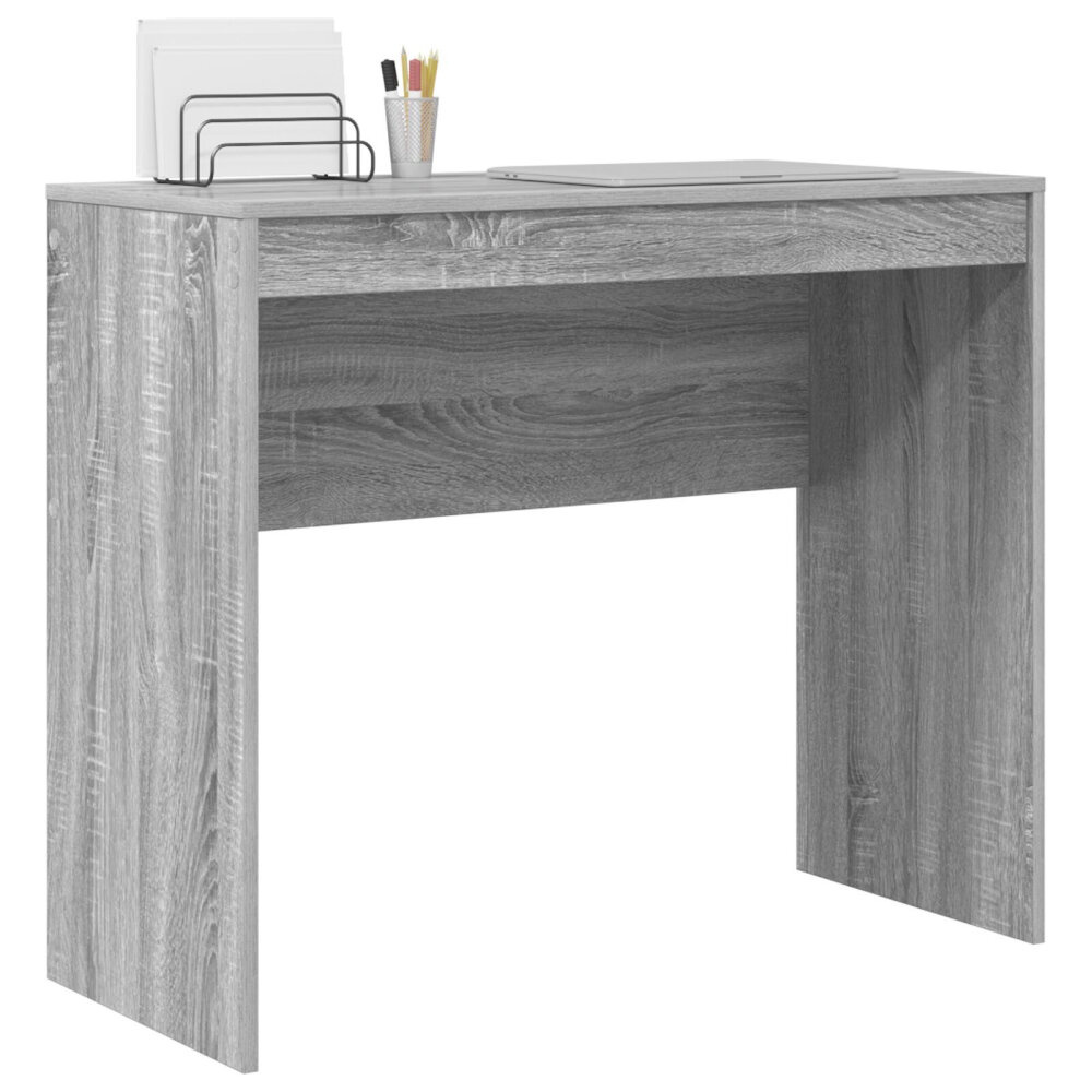 VidaXL Schrijfbureau Grijs sonoma Gebonden hout 90 x 40 x 76 cm