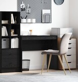 VidaXL Schrijfbureau Zwart eiken Bewerkt hout 90 x 40 x 76 cm