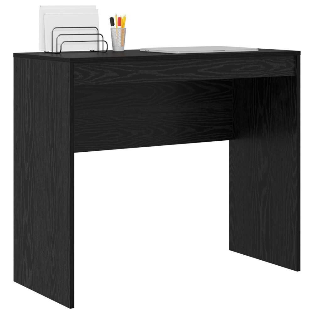 VidaXL Schrijfbureau Zwart eiken Bewerkt hout 90 x 40 x 76 cm