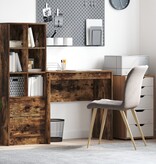 VidaXL Schrijfbureau Gerookt eiken Bewerkt hout Compact Schrijfbureau