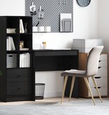 VidaXL Zwart Eiken Bureau Zwart eiken Hout 80 x 40 x 76 cm Duurzaam