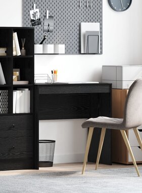 VidaXL Zwart Eiken Bureau Zwart eiken Hout 80 x 40 x 76 cm Duurzaam