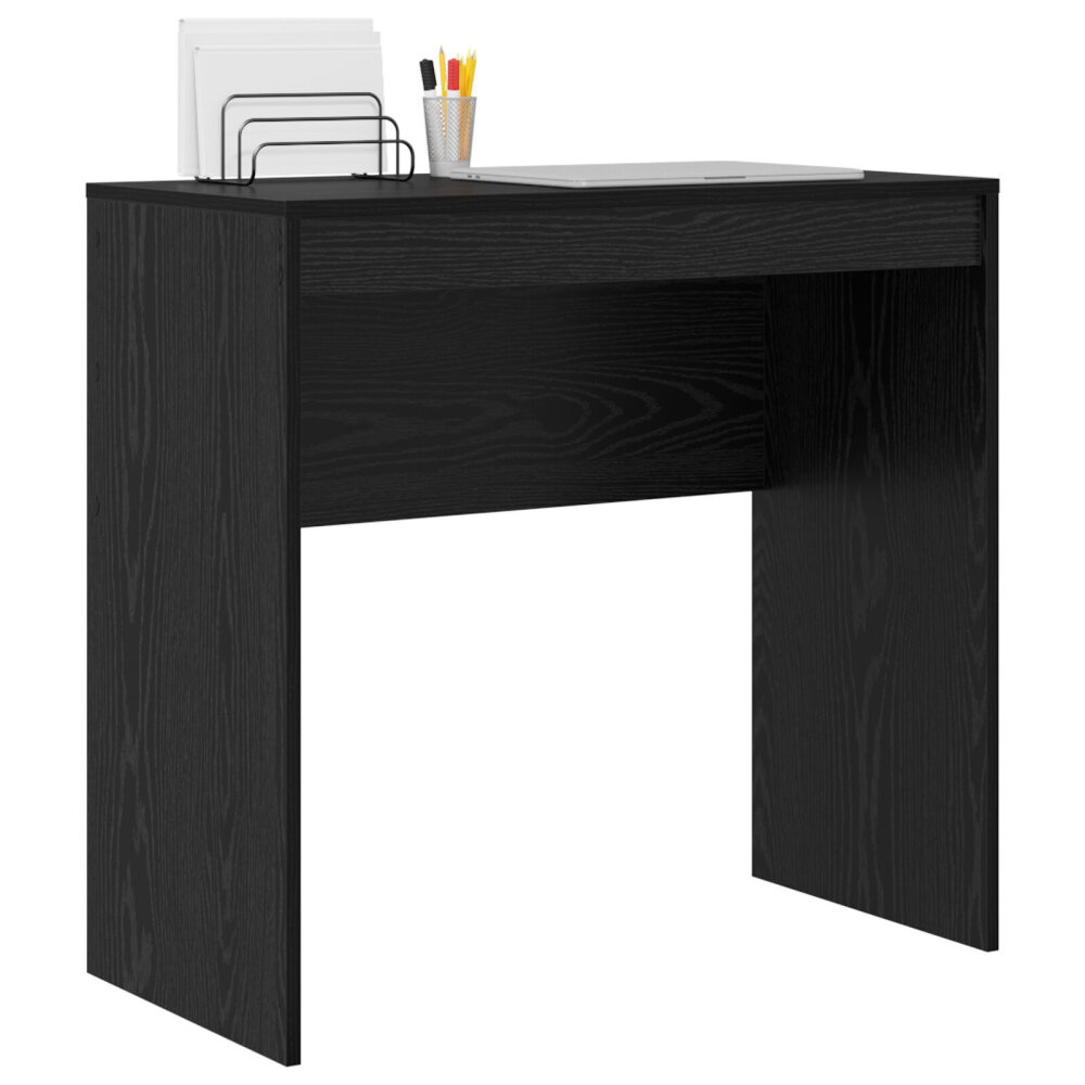 VidaXL Zwart Eiken Bureau Zwart eiken Hout 80 x 40 x 76 cm Duurzaam