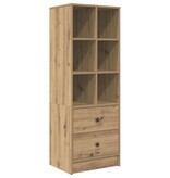 VidaXL Artisan Eiken Boekenkast Artisan Eiken Bewerkt hout Medium