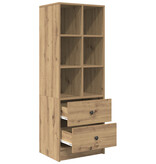 VidaXL Artisan Eiken Boekenkast Artisan Eiken Bewerkt hout Medium