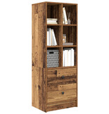 VidaXL Bruine plank Oud hout Spaanplaat Middelgroot Rustiek boekenrek