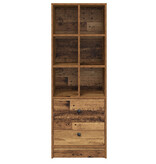 VidaXL Bruine plank Oud hout Spaanplaat Middelgroot Rustiek boekenrek