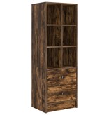 VidaXL Gerookt Eiken Plankenunit Gerookt Eiken Bewerkt Hout Middelgroot