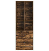 VidaXL Gerookt Eiken Plankenunit Gerookt Eiken Bewerkt Hout Middelgroot