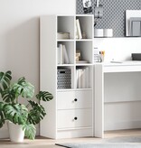 VidaXL Wit Boekenrek Wit MDF Standaard Wit Boekenrek Rechthoekig