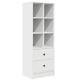 VidaXL Wit Boekenrek Wit MDF Standaard Wit Boekenrek Rechthoekig